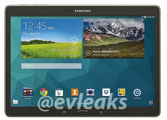 Galaxy Tab S 10.5 leaked image