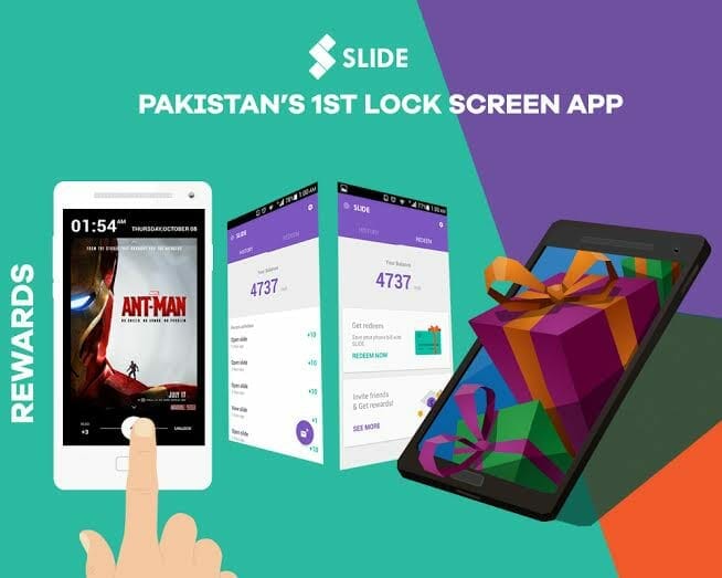 SLIDE Lock Screen App Rewards