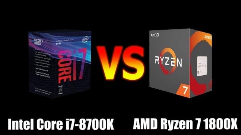 Intel Core i7 8700K vs AMD Ryzen 1800X Best Gaming CPU