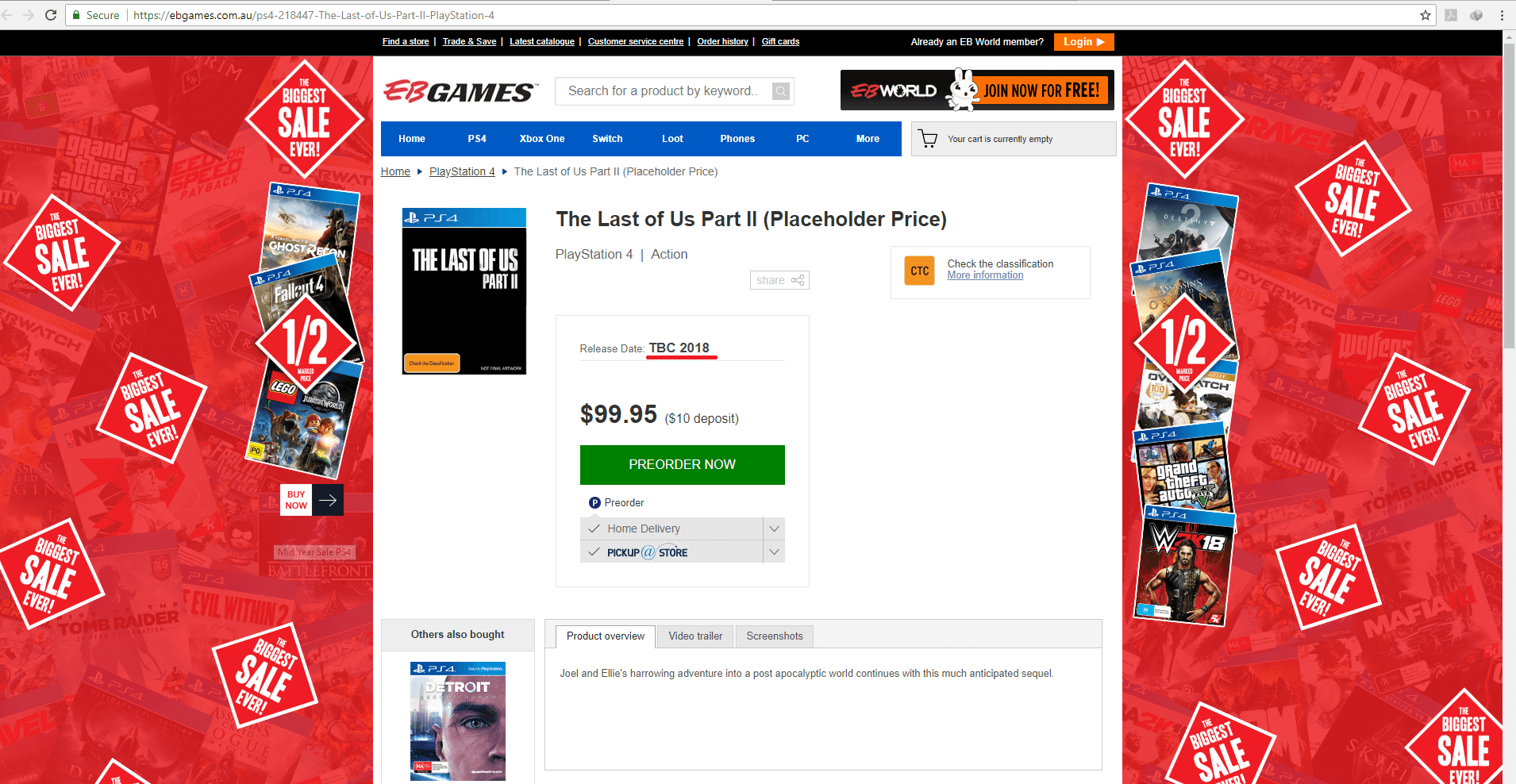 The Last of Us Part 2 EB Games