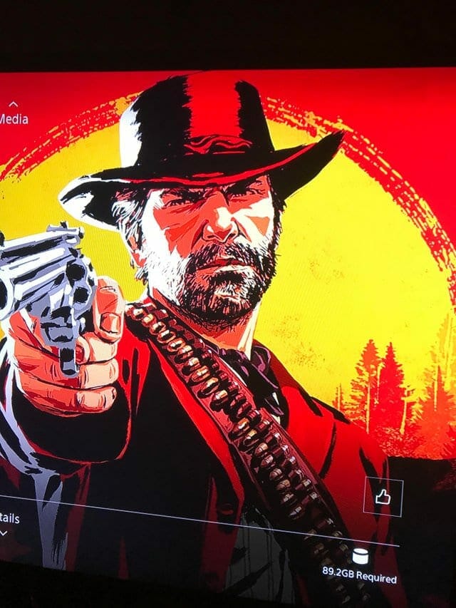Red Dead Redemption 2 for PS4 File Size