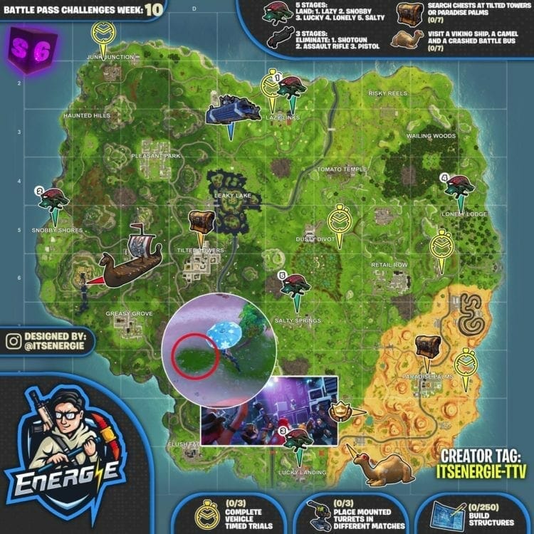 Fortnite Season 6 Week 10 Challenges Cheat Sheet And Guide Thenerdmag