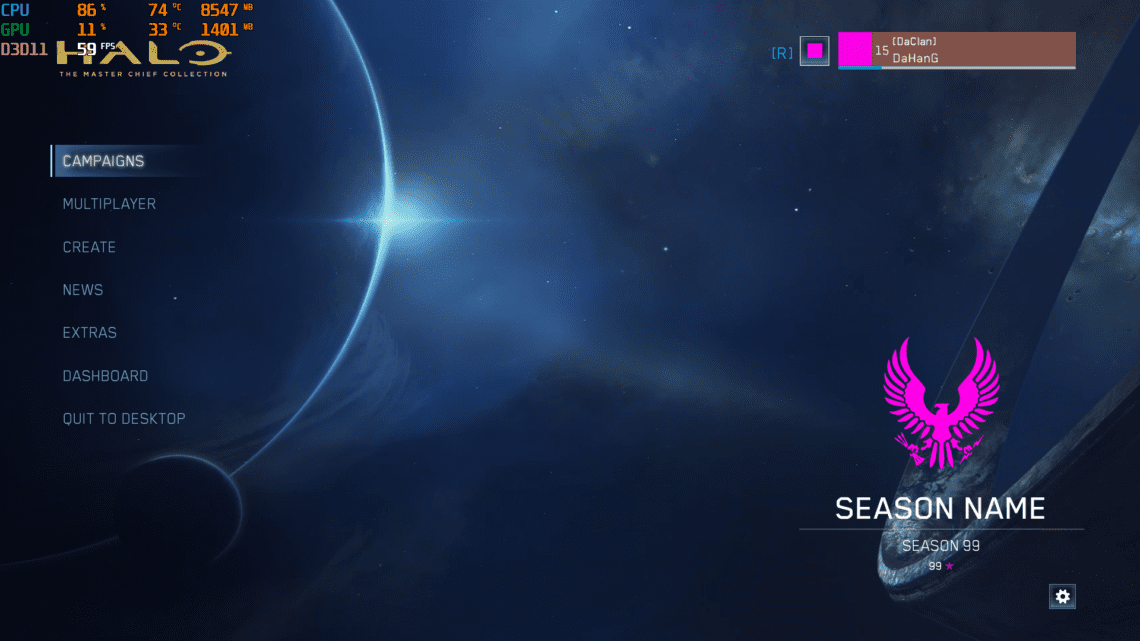Halo Master Chief Collection PC Settings and All Menu Screenshots